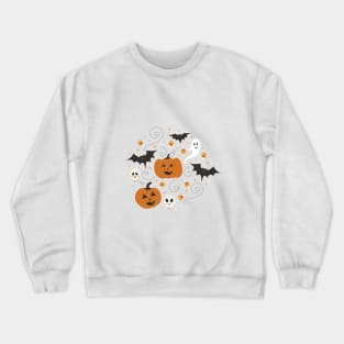 Pumpkin Party on Beige Crewneck Sweatshirt